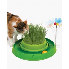 Catit Play 3-In-1 Circuit Ball Toy With Cat Grass