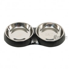 Catit Senses Feeding Dish Double Black, 43873, cat Bowl / Feeding Mat, Catit, cat Accessories, catsmart, Accessories, Bowl / Feeding Mat