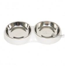 Catit Senses Feeding Dish Double White, 43872, cat Bowl / Feeding Mat, Catit, cat Accessories, catsmart, Accessories, Bowl / Feeding Mat