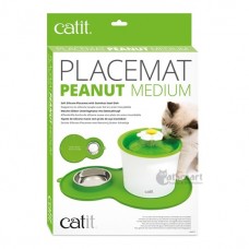 Catit Water Drinking Fountain Flower Series Peanut Placemat (M) Green