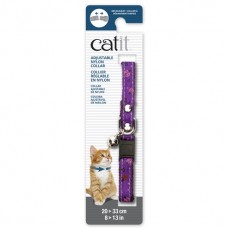 Catit Adjustable Nylon Collar with Rivets Purple with Ladybugs, 55194, cat Collar / Leash / Muzzle, Catit, cat Accessories, catsmart, Accessories, Collar / Leash / Muzzle