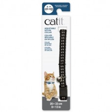Catit Adjustable Nylon Collar with Rivets Reflective Black, 55181, cat Collar / Leash / Muzzle, Catit, cat Accessories, catsmart, Accessories, Collar / Leash / Muzzle