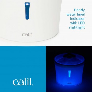 Catit Water Drinking Fountain Flower Series with LED Nightlight 3L