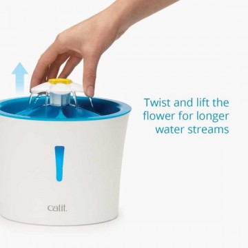 Catit Water Drinking Fountain Flower Series with LED Nightlight 3L