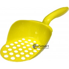Cat Litter Scoop Oval Shape Round Holes Yellow