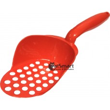 Topsy Cat Litter Scoop Oval Shape Round Holes Red