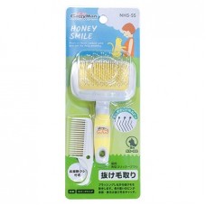 CattyMan Honey Smile Square Slicker Brush, DM-83855, cat Comb / Brush, CattyMan, cat Grooming, catsmart, Grooming, Comb / Brush