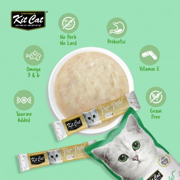 Kit Cat Purr Puree Chicken & Scallop 15g x 4pcs (3 Packs)