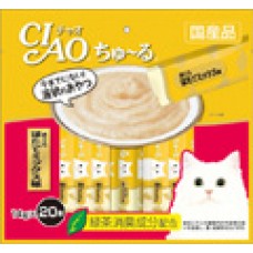 Ciao Chu ru Tuna Scallop Mix with Added Vitamin and Green Tea Extract 14g x 20pcs
