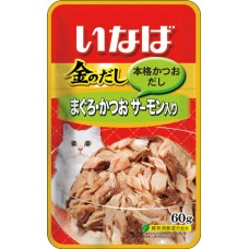 Ciao Golden Pouch Tuna In Jelly Topping Salmon 60g