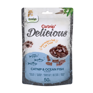 Dentalight Treats Catnip & Ocean Fish 50g