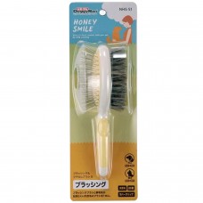 Doggyman Smile Double Sided Pin & Bristle Brush for Cats and Dogs