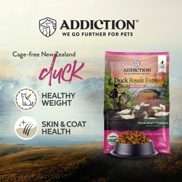 Addiction Food Grain Free Duck Royale for Skin & Coat 4lbs