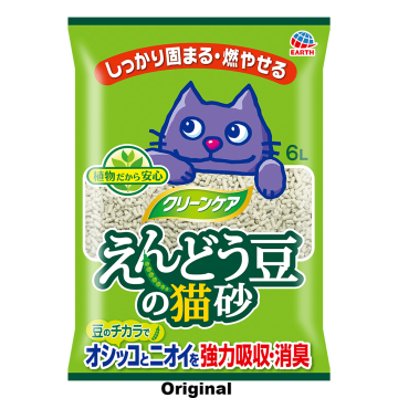 Earth Pet Green Pea Clumping Cat Litter Original 6L (2Packs)