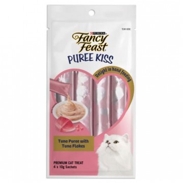 Fancy Feast Puree Kiss Tuna Puree with Tuna Flakes 10g x 4 (3 Packs)