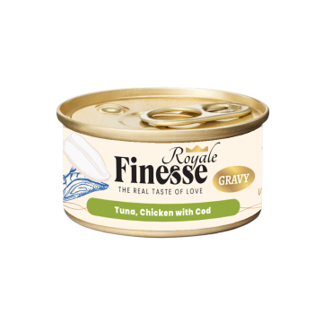 Finesse Royale Tuna & Chicken with Cod Gravy 85g (24 cans)