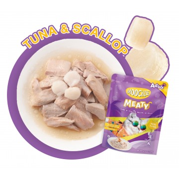 Moochie Pouch Meaty Tuna & Scallop In Jelly 70g