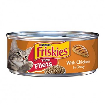 Friskies Can Food Prime Filets with Chicken in Gravy 156g (Contains Pork) 24 Cans