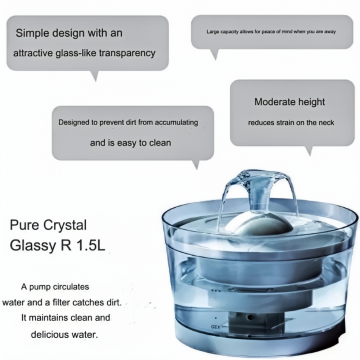 Gex Water Fountain Pure Crystal Glassy 1.5L