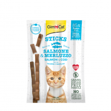 GimCat Sticks Salmon and Cod 4s, 02.400778 (64400174), cat Treats, GimCat , cat Food, catsmart, Food, Treats