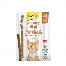 GimCat Sticks Turkey and Rabbit 4s, 02.420530 (64420530), cat Treats, GimCat , cat Food, catsmart, Food, Treats