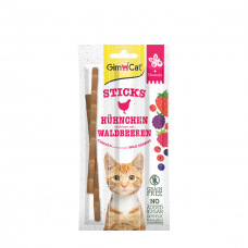GimCat Sticks with Fruits Chicken enriched with Wild Berries 3s, 02.420578 (64420578), cat Treats, GimCat , cat Food, catsmart, Food, Treats