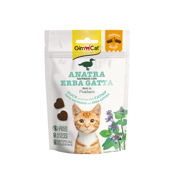GimCat Tasty Crunchy Snack Duck enriched with Catnip 50g (3 Packs)