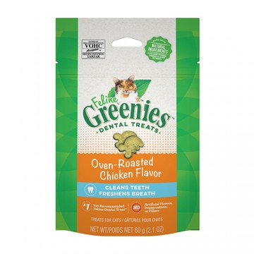 Feline Greenies Dental Treats Oven Roasted Chicken 60g
