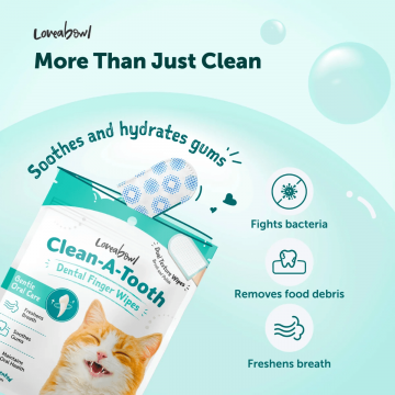 Loveabowl Clean-A-Tooth Dental Wipes 50 pcs