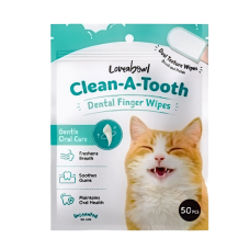Loveabowl Clean-A-Tooth Dental Wipes 50 pcs Loveabowl Clean-A-Tooth Dental Wipes 50 pcs, L7112, cat Dental / Oral Care, Loveabowl, cat Health, catsmart, Health, Dental / Oral Care