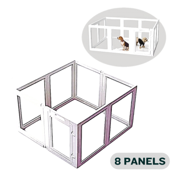 Lovetail Pet Transparent Fence (8 Panels)