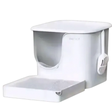 Meoof Litter Box  Great House w/Trapping Base White
