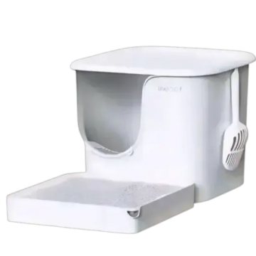 Meoof Litter Box Great House w/Trapping Base White Meoof Litter Box Great House w/Trapping Base White