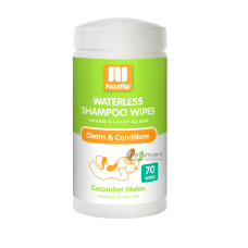 Nootie Waterless Shampoo Wipes Cucumber Melon 70s, W7010, cat Shampoo / Conditioner, Nootie, cat Grooming, catsmart, Grooming, Shampoo / Conditioner