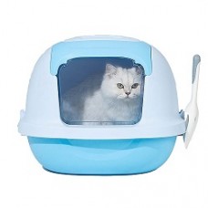 Tom Cat Pakeway N Series Cat Litter Box Blue, 640438, cat Litter Pan, Tom Cat , cat Housing Needs, catsmart, Housing Needs, Litter Pan