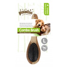 Pawise Premium Bamboo Combo Brush Large, PAW11482, cat Comb / Brush, Pawise, cat Grooming, catsmart, Grooming, Comb / Brush