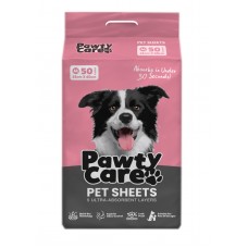Pawty Care Pet Sheets Medium 50pcs (45cm X 60cm), PC-050M, cat Pee Pads, Pawty Care, cat Housing Needs, catsmart, Housing Needs, Pee Pads