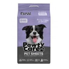 Pawty Care Pet Sheets Small 100pcs (33cm X 45cm), PC-100S, cat Pee Pads, Pawty Care, cat Housing Needs, catsmart, Housing Needs, Pee Pads