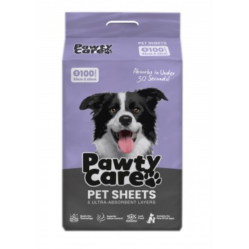 Pawty Care Pet Sheets Small 100pcs (33cm X 45cm)
