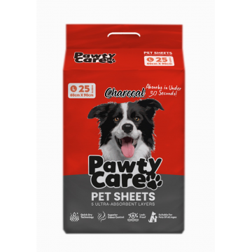 Pawty Care Charcoal Pet Sheets Large 25pcs (60 x 90cm)