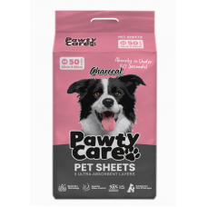 Pawty Care Charcoal Pet Sheets Medium 50pcs (45cm X 60cm), PC-050MC, cat Pee Pads, Pawty Care, cat Housing Needs, catsmart, Housing Needs, Pee Pads
