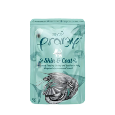 Pramy Jelly Pouch Skin & Coat Tuna w/Shrimp & Scallop 70g