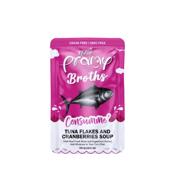 Pramy Pouch in Broth Tuna Cranberries 40g