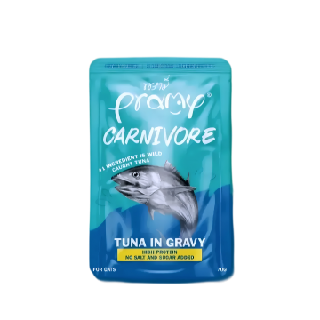 Pramy Pouch Carnivore Tuna in Gravy 70g x12
