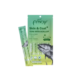 Pramy Smoothie Skin & Coat Tuna w/Scallop (14gx4), SM-5120, cat Treats, Pramy, cat Food, catsmart, Food, Treats