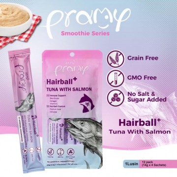 Pramy Smoothie Hairball Tuna w/Salmon (14g x4) x3
