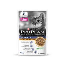 Purina Pro Plan Adult 7+ Chicken in Gravy 85g, 11518194, cat Wet Food, Pro Plan, cat Food, catsmart, Food, Wet Food