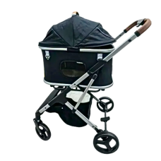 Rubeku Pet Stroller (819) Black, 819-BLACK, cat Bags / Carriers, Rubeku, cat Accessories, catsmart, Accessories, Bags / Carriers