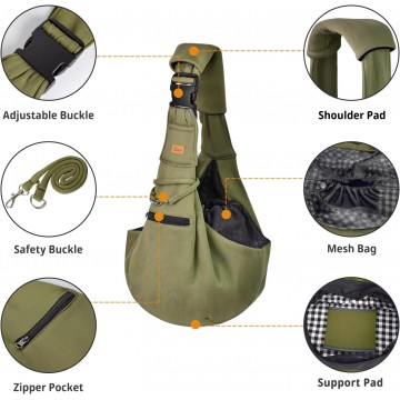 Rubeku Pet Carrier Comfy Crossbody Bag Grey