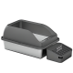 Rubeku Litter Box Stainless Steel Grey